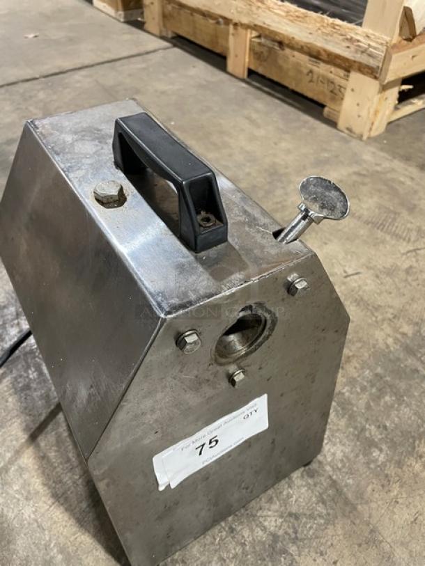American Eagle AEVS22 stainless-steel food-processing motor unit, heavy-duty, 115V, 1 phase, with handle, serial 22N1704388.