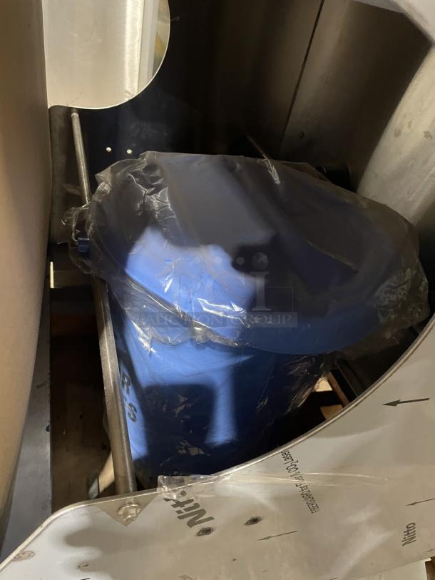 Brand new Franke F3D3P Frozen French Fry Dispenser on pallet, covered in protective plastic, ideal for high volume use.