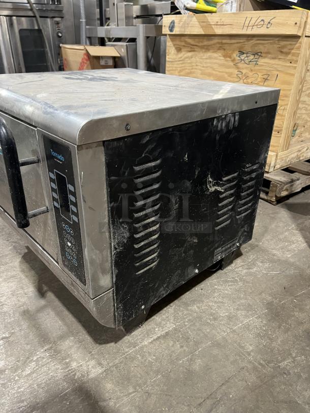 TurboChef commercial stainless steel electric countertop ventless rapid cook oven with digital controls; shows signs of wear.