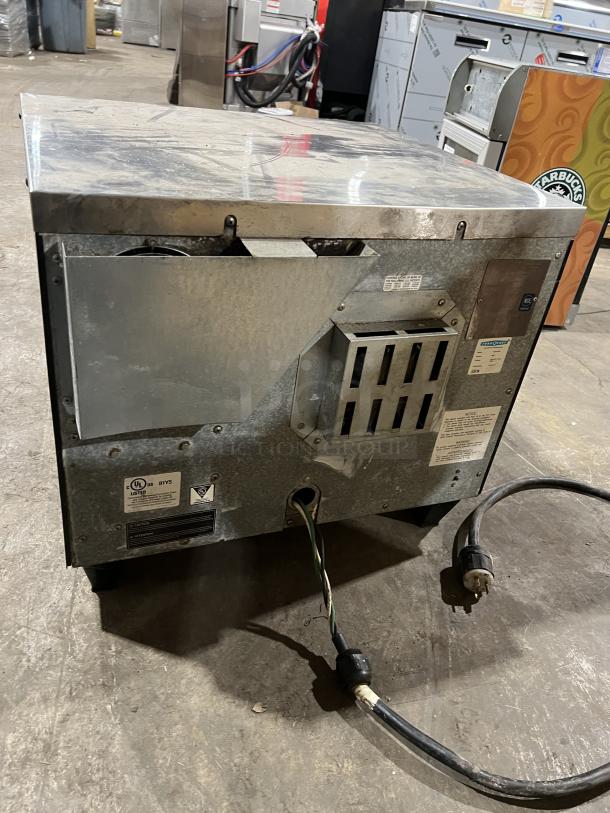TurboChef stainless steel electric countertop rapid cook oven, digital controls, ventless, visible wear, power cord attached.