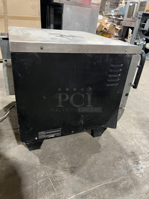 TurboChef stainless steel electric ventless rapid cook turbo oven with digital controls on a countertop, used condition.