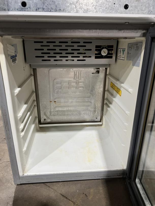Starbucks Cold Masters CT200 countertop cooler, Model CT200, 115V 1 Phase, interior view, good condition, minor wear.