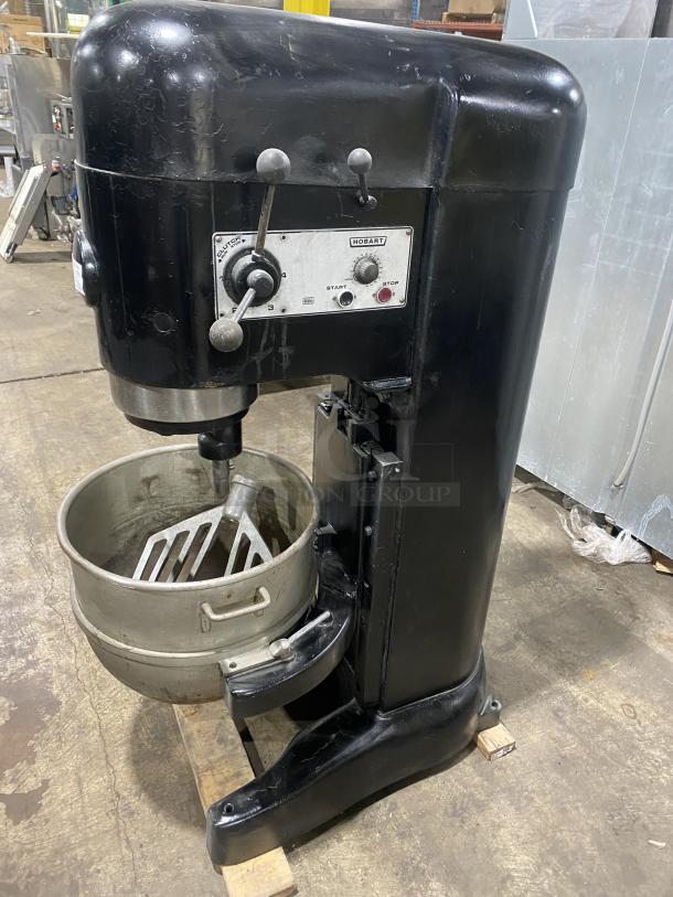Hobart M802 commercial stainless steel mixer, 200V. Features control panel, heavy-duty design, used condition. SN: 1317020.