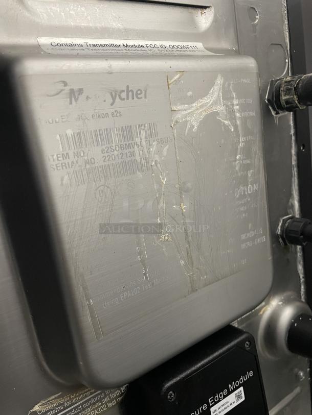 Merry Chef Eikon E2S countertop rapid cook turbo oven, model info visible, showing moderate wear, 208/240V, late model 2022.