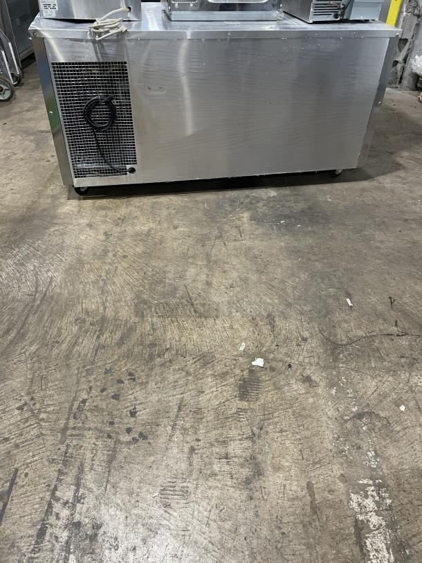 Continental CURB67 stainless steel 2-door refrigerated lowboy cooler, electric, on casters, 115V 1 phase. SN: 15052129.