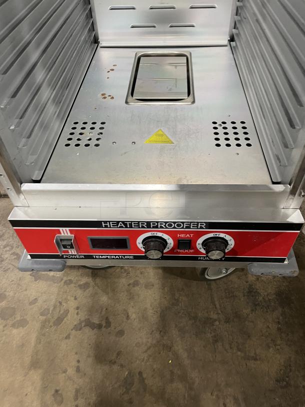 Bevles 2021 insulated proofing/food warming cabinet, model HPIC6836, on casters, temperature and humidity controls, serial 21054013600007.