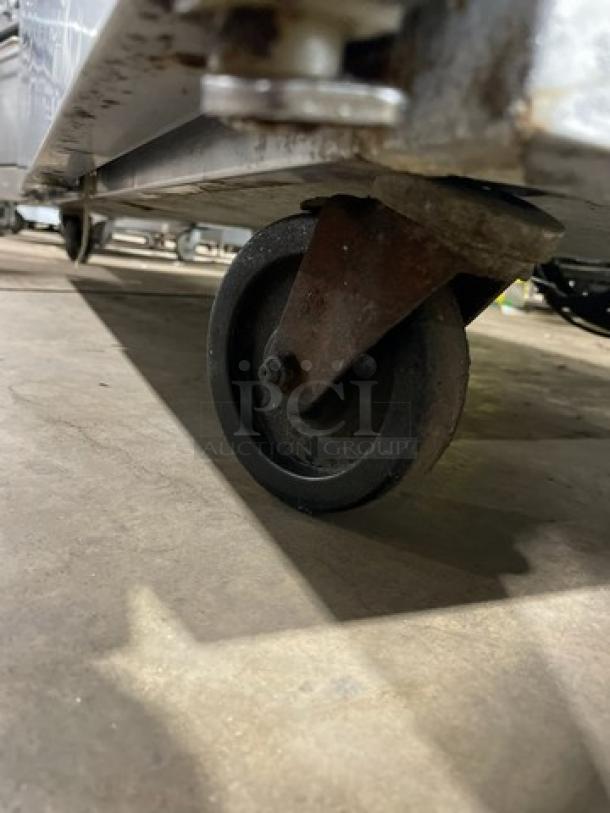 Beverage Air 72" Mega Top Refrigerated Sandwich Prep Table on casters, Model SW7230M, 115V 1Phase, serial 143B8865.