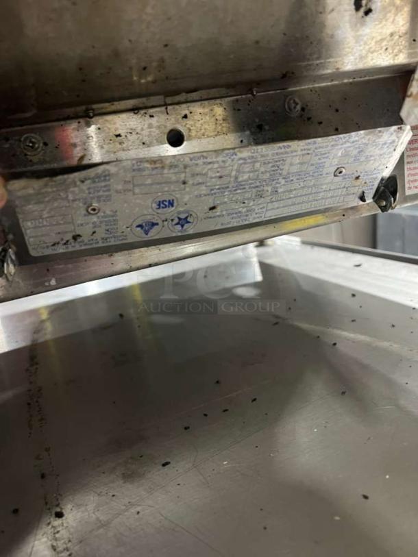 Garland GTGG36 commercial gas griddle, heavy duty, with thermostatic controls. Serial 1709100101226. On legs.