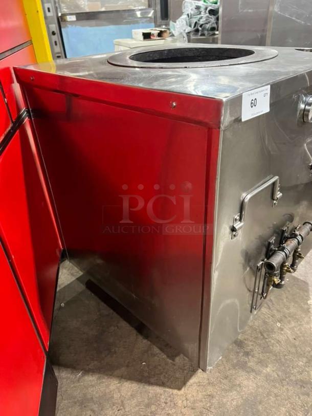 AMCO all stainless steel gas-powered tandoori clay baking oven in good condition, featuring robust construction and functional design.