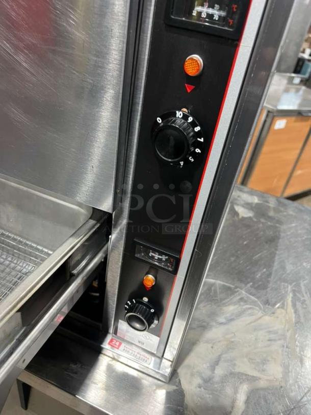 APW Wyott 3 Drawer Bread Warmer, stainless steel, visible dials for temperature control, 115V 1 Phase, used condition.