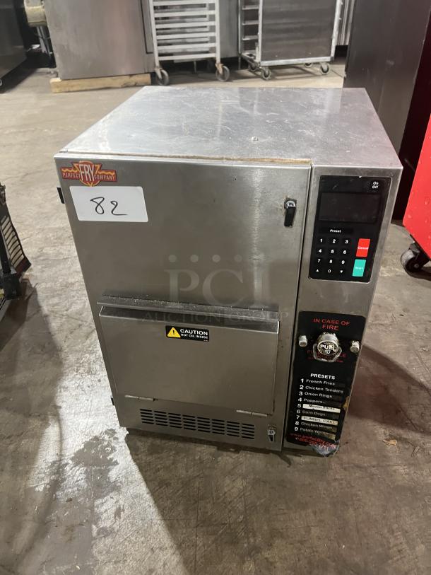 Perfect Fry PFC570 commercial countertop deep fat fryer, stainless steel, 240V, 1 Phase. Digital controls, used condition.