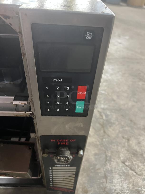 Perfect Fry PFC5708 stainless steel countertop electric fryer, model 5708, SN 71228; 208V 1 Phase; digital controls.