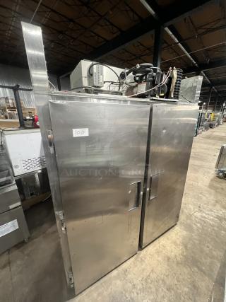 True Commercial Stainless Steel 2-Door Refrigerator, Model TR2RRI-2S, used, features durable construction, 115V, 1 Phase.