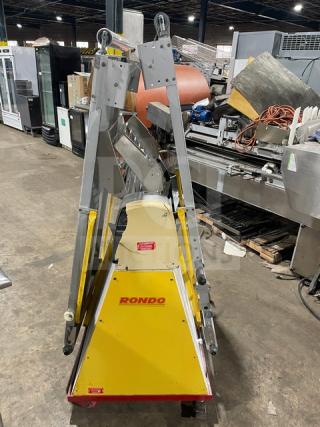 Great! Seewer Rondo Commercial Electric Powered Floor-Model Reversible Dough Sheeter! With Fold-Up Conveyor Belt! Model: SS064C SN: A6019004! On Casters! *Dimensions With Machine Folded*! Working When Removed!