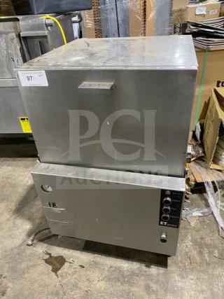 ADS under counter commercial stainless steel bar dishwasher, Model ET-AF-M, ET Series, 120V, visible wear.