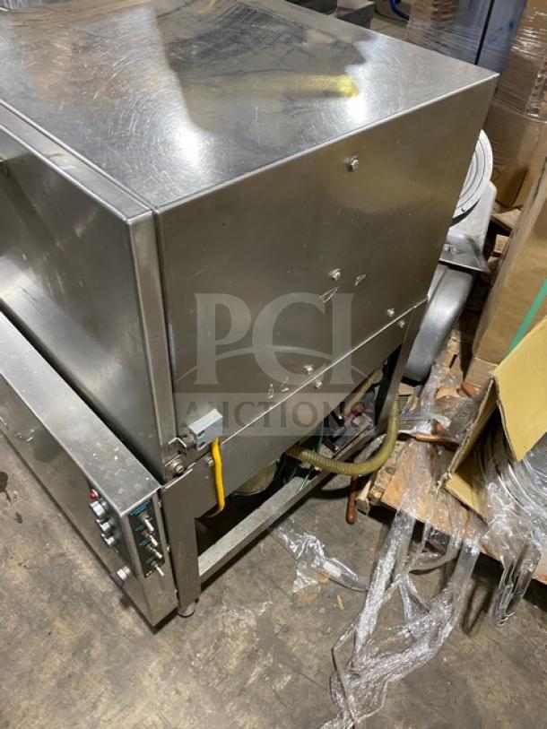 ADS ET Series stainless steel under counter commercial bar dishwasher, model ETAF-M, 120V, 1 phase, fair condition.