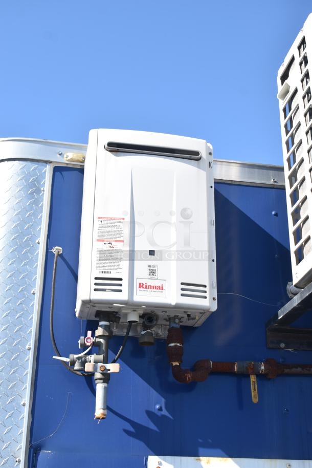 2019 Quality Cargo 8.5' x 24' mobile kitchen trailer with Rinnai unit, Burger King specs, includes hood, fridge, fryers, griddle.