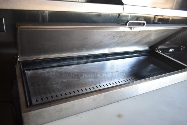 2019 Quality Cargo Burger King mobile kitchen trailer with grease hood. Includes refrigeration, fryers, griddle. VIN 50ZZ1E426KN012862.