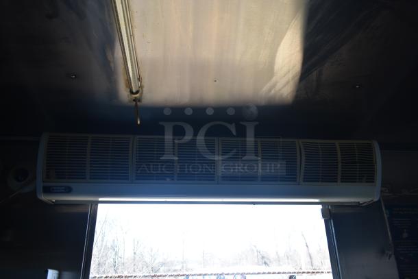 Interior view of 2019 Quality Cargo Mobile Kitchen Trailer showing ventilation and lighting system, part of Burger King spec trailer setup.