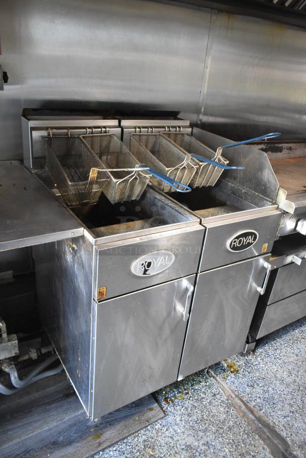 2019 Quality Cargo mobile kitchen trailer with Royal deep fryers, stainless steel, appears in used condition.