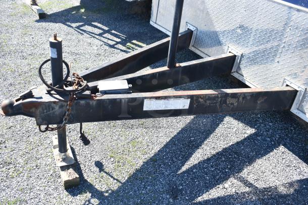 2019 Quality Cargo 8.5' x 24' mobile kitchen trailer with visible trailer hitch and metal diamond plate exterior.