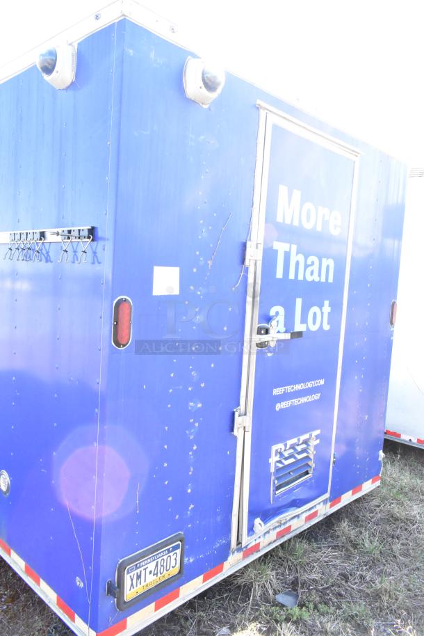 2020 Diamond Cargo 8.5' x 24' mobile kitchen trailer with refrigeration, fryers, griddle. Features damaged exterior, PA plate.