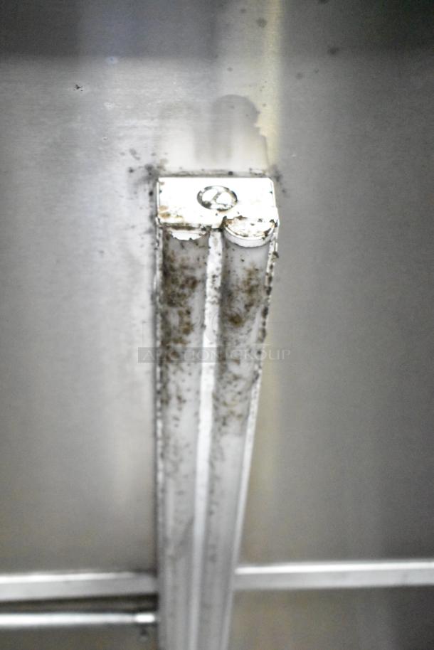 Close-up of the interior structure of a 2020 Diamond Cargo mobile kitchen trailer showing metal framework detail.