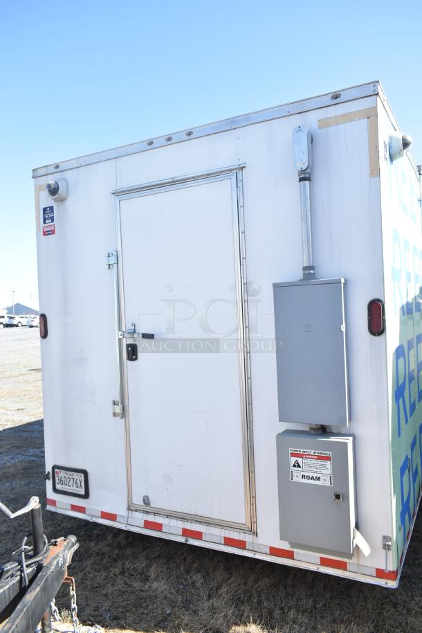 2021 Diamond Cargo 8.5' x 24' cold food trailer, white exterior, secure door, utility box, clear VIN, excellent condition.