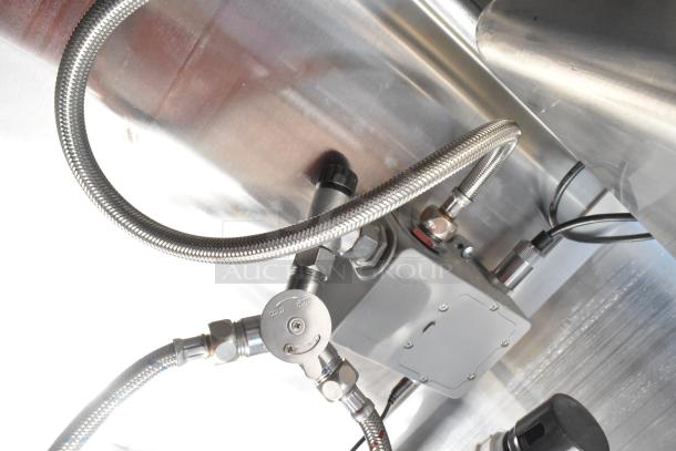 Close-up view of plumbing and electrical components inside a 2021 Diamond Cargo 8.5' x 24' food trailer.