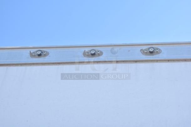 2021 Diamond Cargo 8.5' x 24' trailer roof view, featuring metal fittings.