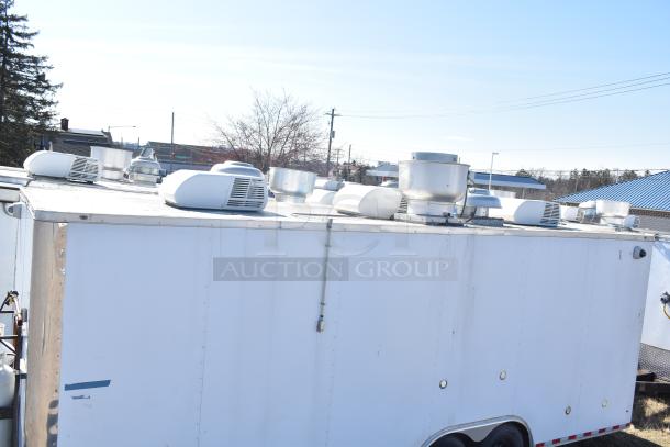 2021 Diamond Cargo 8.5' x 24' cold food & beverage trailer with ventilation units on roof. VIN 53NBE2429M1089847.