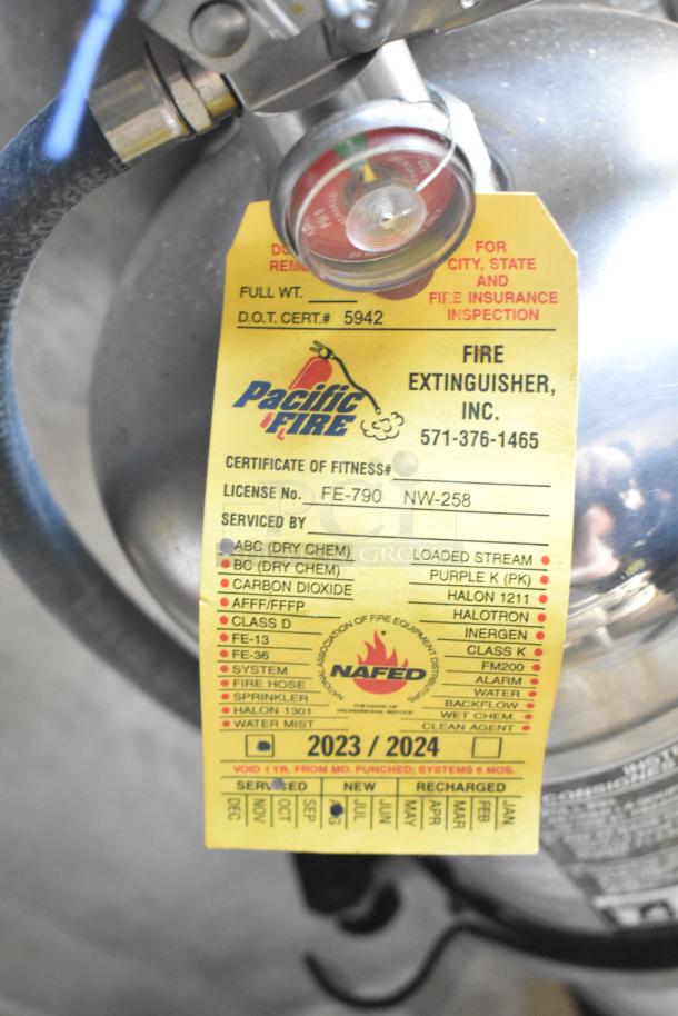 2021 Diamond Cargo 8.5' x 24' cold food and beverage trailer with VIN 53NBE2429M1089847, featuring a Pacific Fire extinguisher.