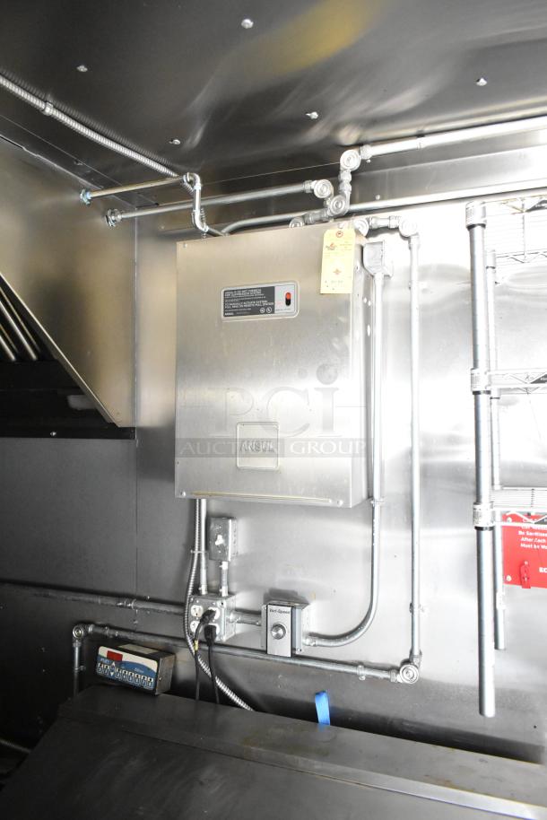 2021 Diamond Cargo 8.5' x 24' trailer interior, featuring stainless steel surfaces and Ansul fire suppression system.