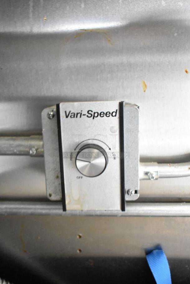 Control panel of a Vari-Speed device inside a 2021 Diamond Cargo 8.5' x 24' cold food & beverage trailer.