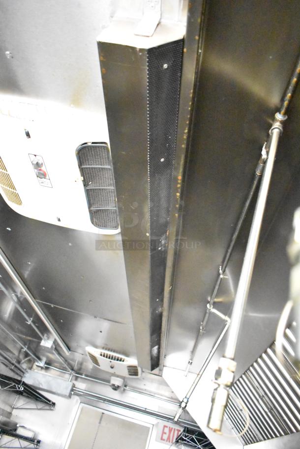 2021 Diamond Cargo 8.5' x 24' Cold Food & Beverage Trailer interior. Stainless steel finish, ventilation, and shelving visible.