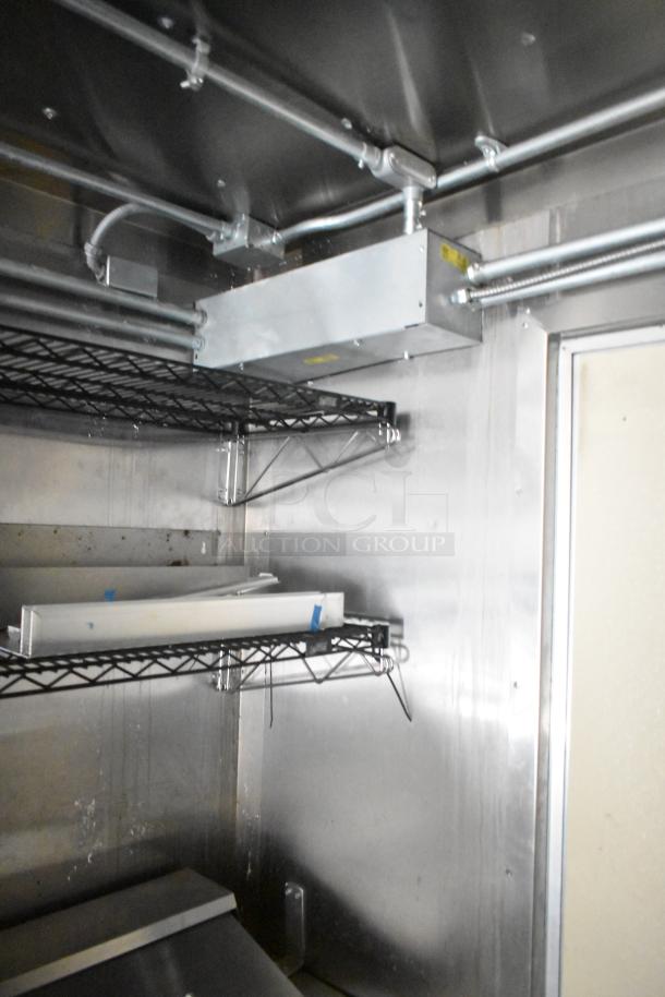 2021 Diamond Cargo 8.5' x 24' trailer interior, metal shelving, wiring, cold storage setup, VIN 53NBE2429M1089847.