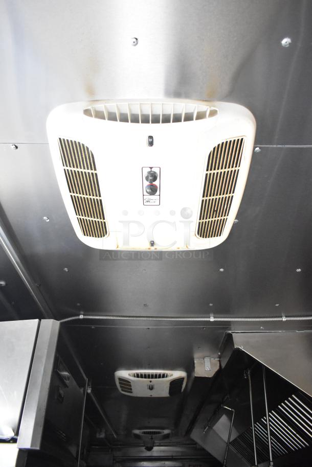 2021 Diamond Cargo 8.5' x 24' trailer interior with air vents, commercial-grade stainless steel finish, clean condition.