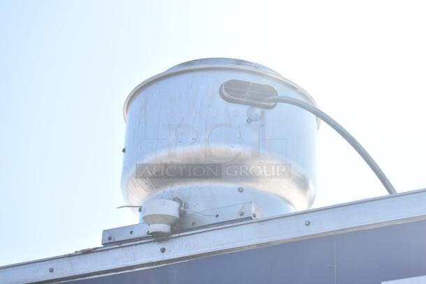 2019 Quality Cargo 24ft food trailer roof vent. Needs restoration. Features Royal Range gas line, 4-unit refrigeration. VIN 50ZZ1E426KN012862.