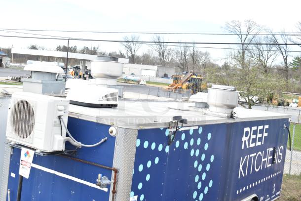 2019 Quality Cargo 24ft food trailer with grease hood, Royal Range griddle, gas fryer, refrigeration package. VIN 50ZZ1E426KN012862.