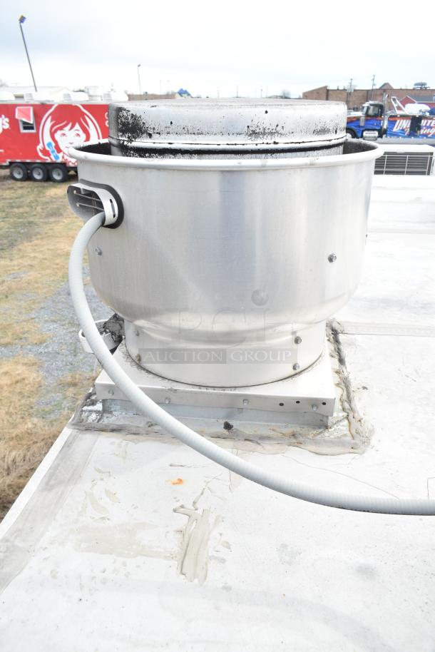 2019 Quality Cargo 24ft food trailer, exhaust vent detail, stainless steel, part of hood system, VIN 50ZZ1E426KN012862.