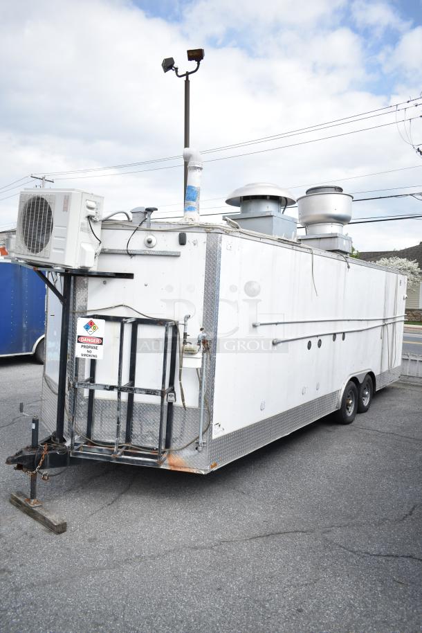 2019 Quality Cargo 24' food trailer, fully outfitted, grease hood, fire suppression, fryer, grill, Blodgett oven. VIN 50ZZ1E427KN012840.