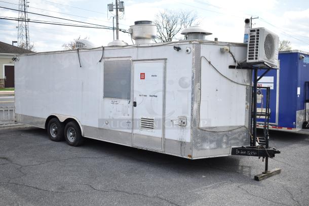 2019 Quality Cargo 24' food trailer, 9,990 GVWR, equipped with grease hood, fire suppression, fryer, grill, pizza prep, Blodgett oven.