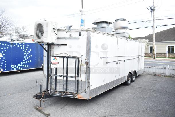 2019 Quality Cargo 24' food trailer, fully outfitted with grease hood, fire suppression, fryer, grill, and Blodgett oven.