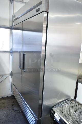 2020 True T-49F-HC 2 door commercial freezer on casters, stainless steel, 115 volts, excellent condition.