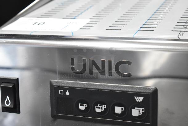 Unic CL1 Classic Countertop Espresso Machine, single group, stainless steel, voltage 110/208V, branded controls.