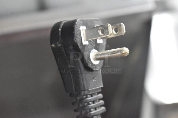 Close-up of a power plug for Turbo Air MST-28-12-N commercial sandwich salad prep table. 115 Volts, 1 Phase.
