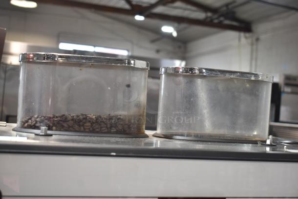 2018 Schaerer Barista 2 Group Espresso Machine with bean hoppers, 208/240 Volt, 1 Phase, used condition.