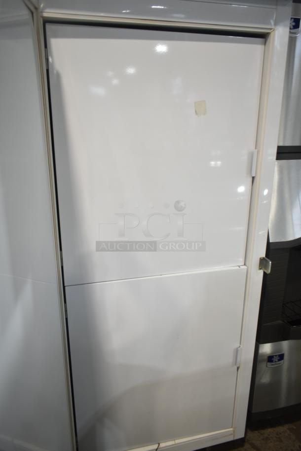 Global T30HSP single door reach-in hardening cabinet, 115 Volts, 1 Phase, white finish, good condition.