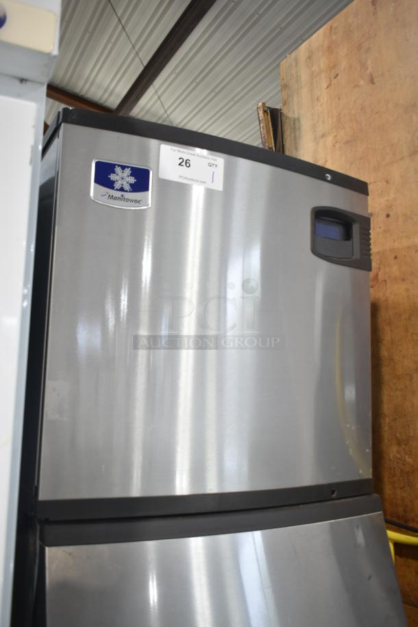 Manitowoc ID0322A-161 commercial ice head on hotel dispenser, 115 volts, 1 phase, stainless steel finish, used condition.