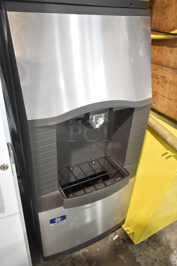 Manitowoc ID0322A-161 commercial ice head on hotel dispenser in good condition, 115 volts, 1 phase, steel finish.